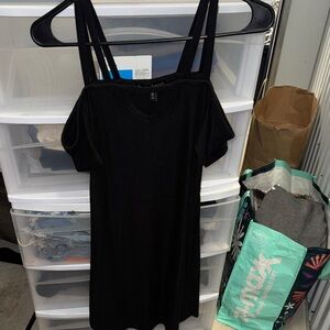 Derek Heart One Shoulder Black Dress
